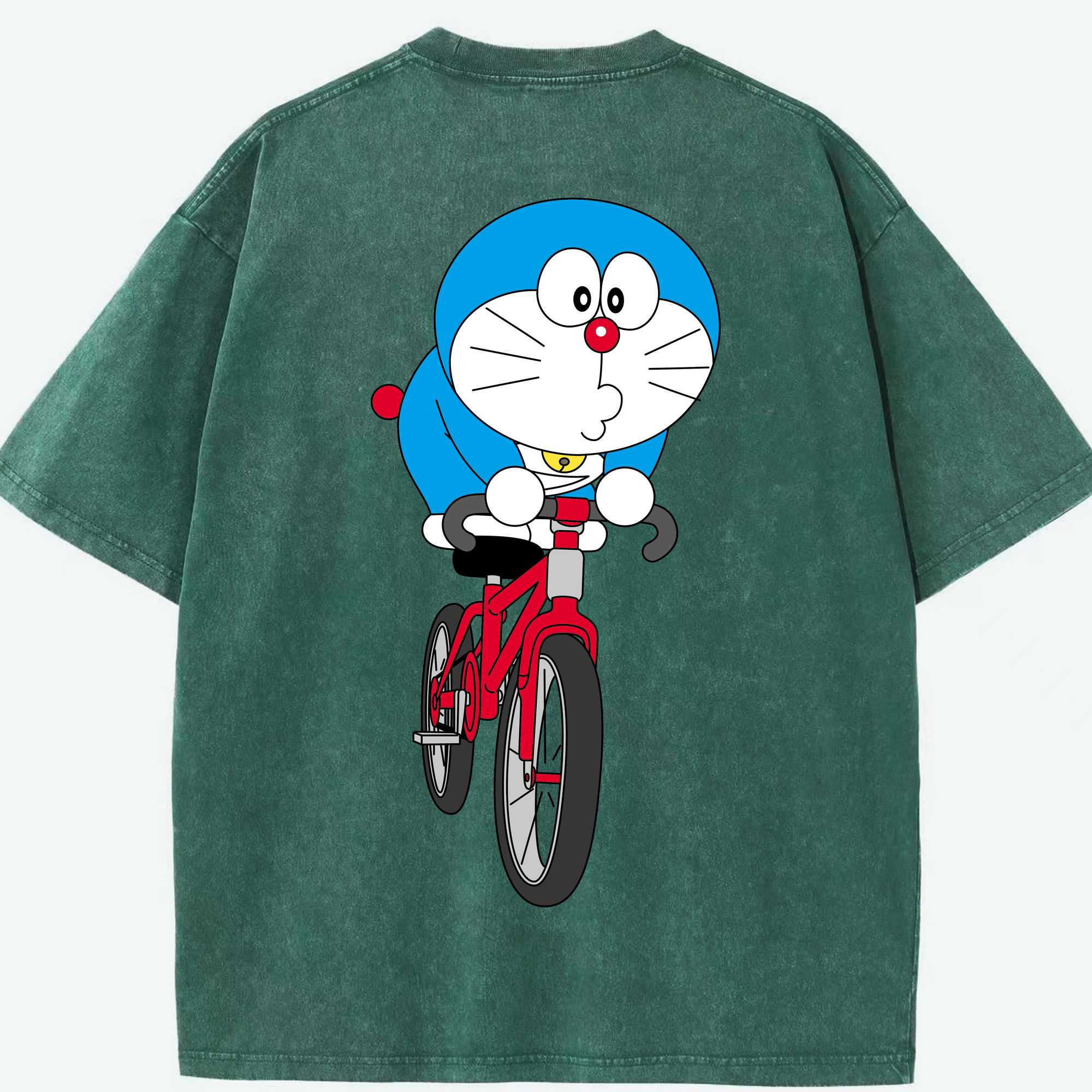 （画像用） ドラえもん Doraemon 綿100% ヴィンテージ風 半袖Tシャツ（背面プリント）
